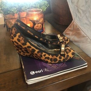 Bamboo Cheetah Print wedges